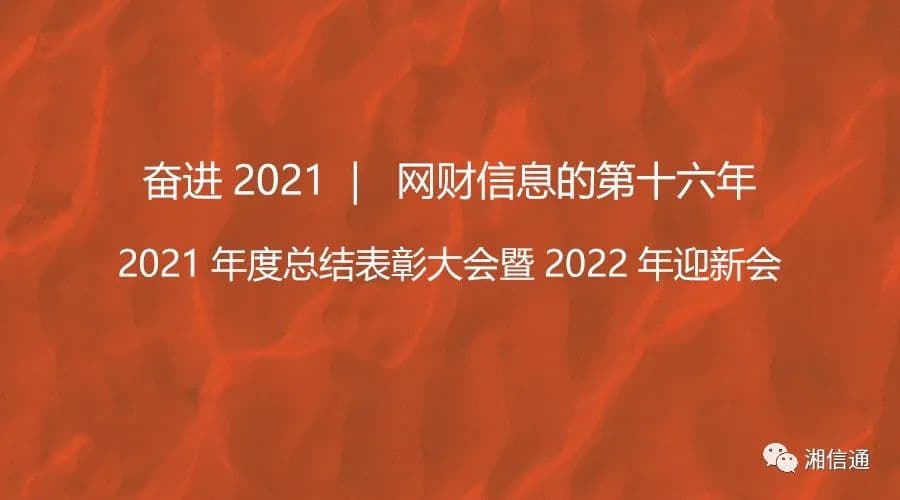 奋进2021| 网财信息的第十六年